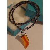 Agate Claw Pendant Chain Choker Fashion Necklace